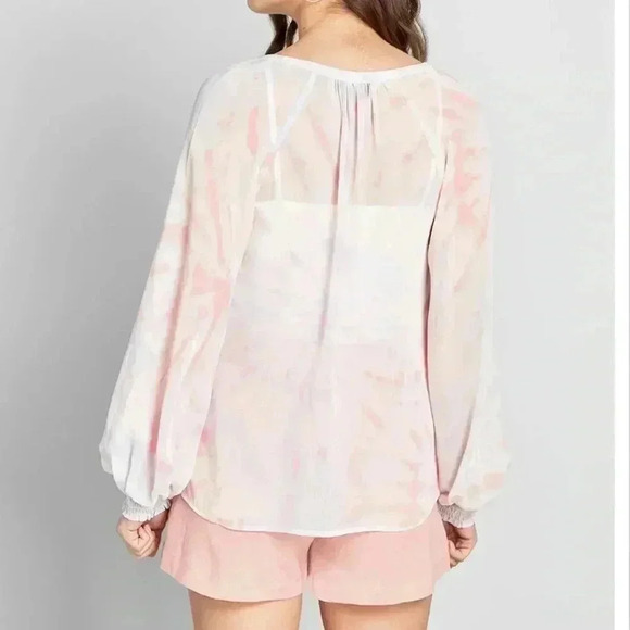 ModCloth Boho I Go Tie-Dye Chiffon‎ Blouse - Size M - Picture 3 of 4
